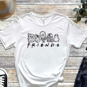 Friends T-shirt, Star Wars Shirt, R2D2 Shirt, Star Wars Characters, Holiday Shirt, Friends Party Shirt, Star Wars Party, Mandalorian Shirt