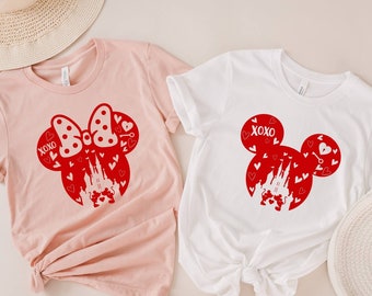 Disney Valentine Shirts, XOXO Shirt, Mickey Mouse Shirt, Happy Valentines Day, Minnie Mouse Shirt, Love Shirt, XOXO Couple Tee, Disney Shirt