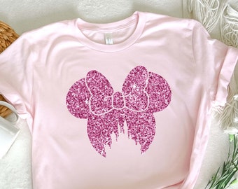 Minnie Mouse T-shirt, Faux Glitter Shirt, Disney Trip Shirt, Birthday Girl Shirt, Faux Sparkle Shirt, Holiday Shirt, Disney Sweatshirt