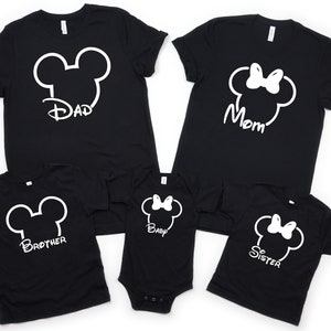 Family Disney Shirt, Custom Mickey and Minnie Tee, Dad Mom and Kids Shirt, Disney Christmas Shirt, Christmas Family, Merry Christmas Tee