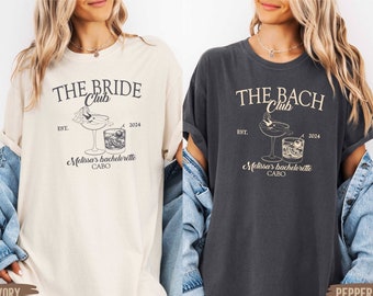 The Bach Club Shirt, Personalized Bride Shirt, Brides Maid Tee, Bridal Party Gifts, Team Bride Squad, Bridesmaid Shirt, Comfort Colors