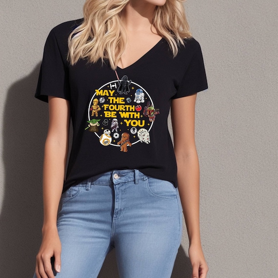 May The Fourth Be With You T-shirt, Star Wars Shirt, Disney Birthday Shirt, Family Trip Tee, Star Wars Party Shirt, 4th Birthday Gifts