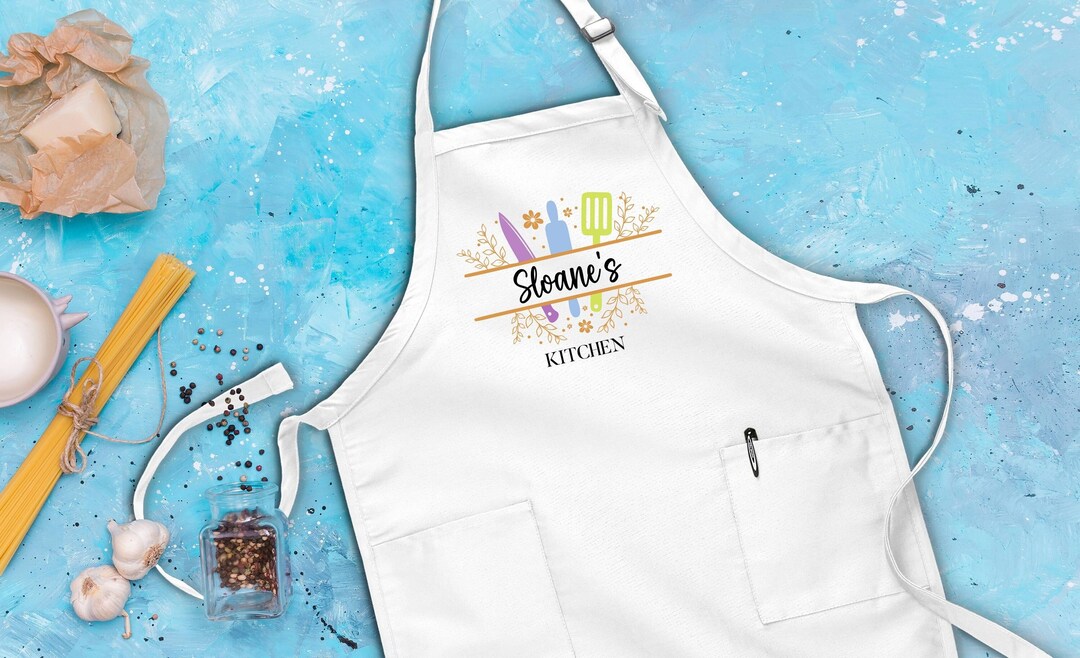 Customized Kitchen Apron, Personalized Apron, Kitchen Gifts, Baking ...