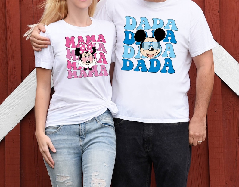 Disney Mama Shirt, Dada Shirt, Mickey Shirt, Minnie Shirt, Mothers Day Shirt, Minnie Mommy Tee, Fathers Day Shirt, Disneyland Shirt 画像 1