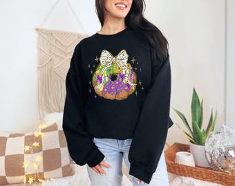 King Cake Sweatshirt, Mardi Gras Hoodie, Festival Sweatshirt, New Orleans Hoodie, Carnival Sweatshirt, Louisiana Hoodie, Fat Tuesday