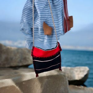 Old Hand Woven Stylish Ladies Shoulder Bag, Everyday use - Tribal - Summer - Color full - gifts - Family Homemade Bag