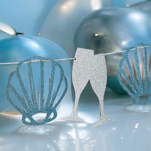 Seashell Bachelorette Banner: Last Toast on the Coast Party Decor