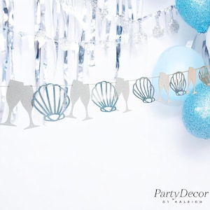 Last Toast on the Coast Banner | Coastal Bachelorette Party Decorations, Champagne & Seashell Garland, Last Toast Theme,coastal bachelorette