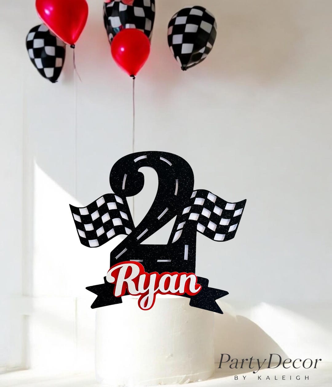 Two Fast Cake Topper: Personalized Race Car 2nd Birthday Decor - Etsy