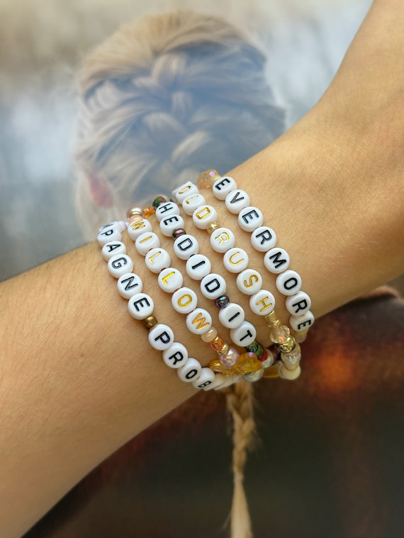Customizable Taylor Swift Eras Tour Friendship Bracelets, Adjustable -    Friendship bracelets with beads, Friendship bracelets, Taylor swift  concert