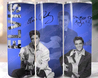 ELVIS PRESLEY PNG Tumbler Wrap / Sublimazione / Il Re del Rock and Roll Design dritto