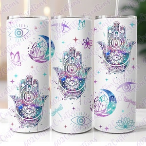 PNG Evil Eye Sublimation Tumbler Wrap Protection Hippi Hippis Mal De Ojo Protect energy Good Vibes Only Juju Spiritual Celestial Zodiac