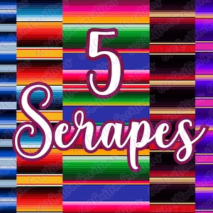 Mexican Serape PNG Tumbler Wrap Printable Design BUNDLE