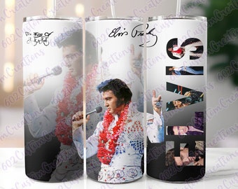 PNG Tumbler Wrap / Sublimazione / Il re del rock and roll Design dritto