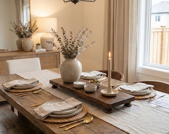Soporte de exhibición de madera de pino rústica hecho a mano: decoración de mesa de estilo rústico