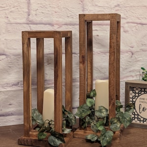 Hand Crafted Rustic Candle Lantern | Farmhouse Decor | Wooden Lantern | Wedding Lantern |Wedding Decor |Rustic Decor |Centerpieces
