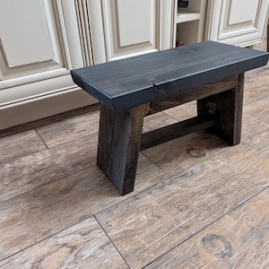 Handcrafted Rustic Wooden Step Stool: Farmhouse Kitchen Decor (15.5x8 ...