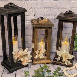 Farmhouse Wooden Candle Lantern | Wedding Lantern | Wedding Decor | Farmhouse Decor | Wooden Lantern | Rustic Decor | Table Centerpieces