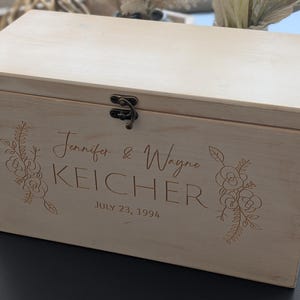 Personalized Wooden Wedding Keepsake Box - Etsy
