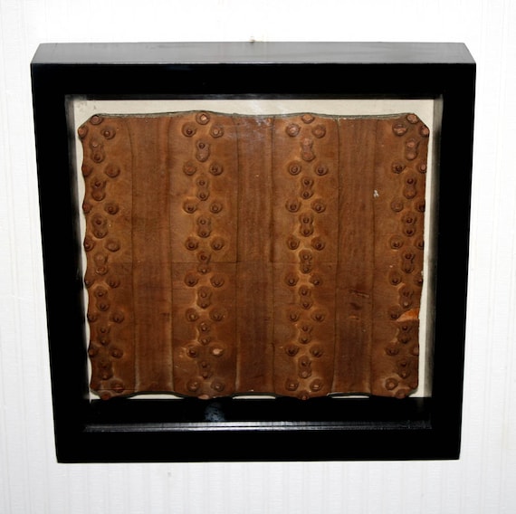 FRENCH Woodblock Architectural ART, black Frame, antique Wallpaper Press "les Boutons" free ship, USA