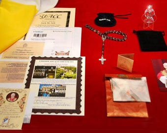 Pope Leo XIV Blessed Rosary: Holy Vatican Water, COA & Photo