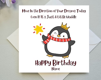 Penguin Birthday Card; Inspiring Handmade Greeting Card