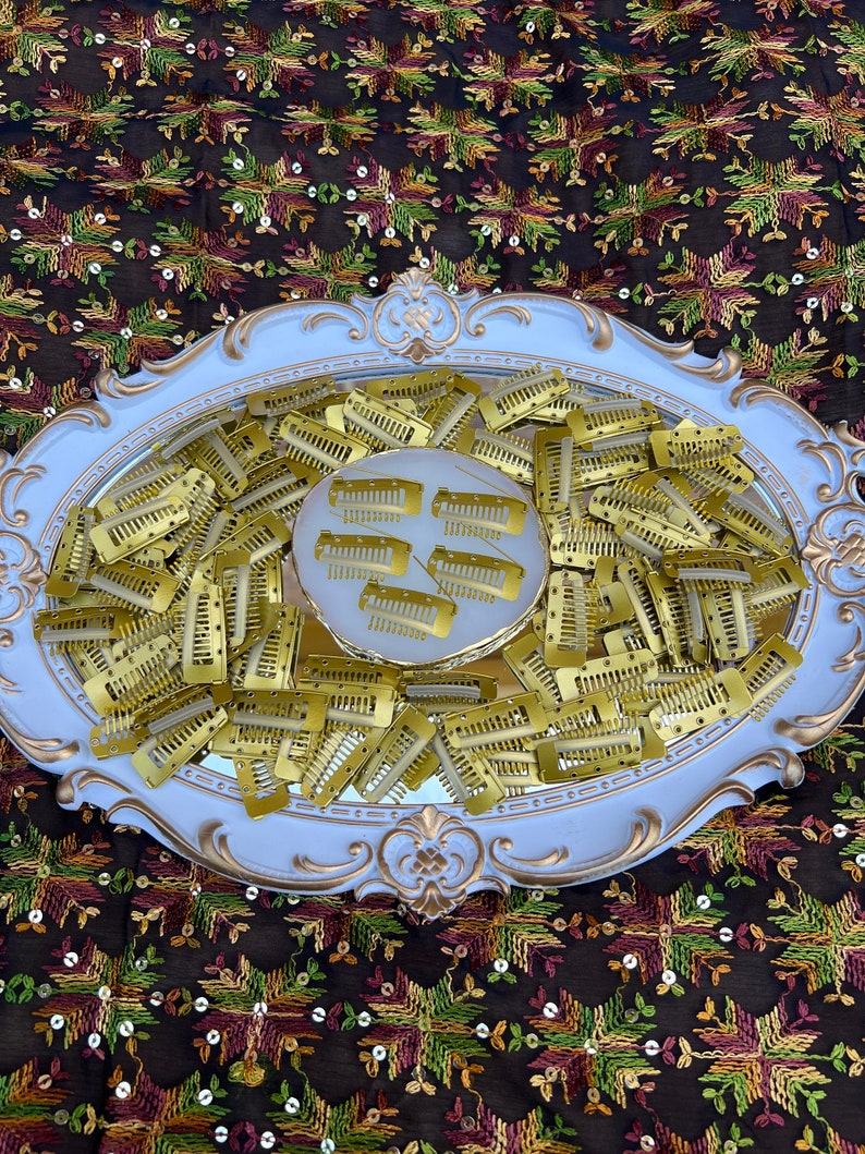 Chunni Dupatta Hijab Tikka Setting Grip Clips with Safety Pin for Indian Pakistani Weddings and Functions image 2