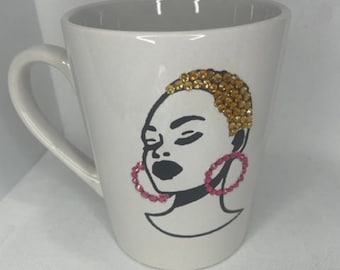 Short hair bling mug