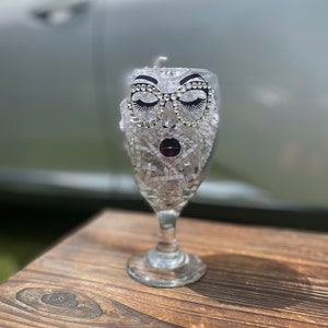 Bling eyeglass wine glass