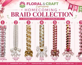 Homecoming Mum Braids • Texas Senior HOCO Ribbon Accessories