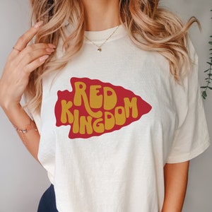 Groovy Red Kingdom Arrowhead SVG, Kansas City SVG, Baby svg, Chiefs Shirts svg, Cute svg, Cut File Cricut