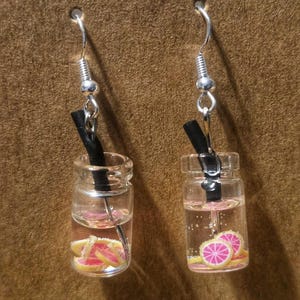 Pink lemonade earrings