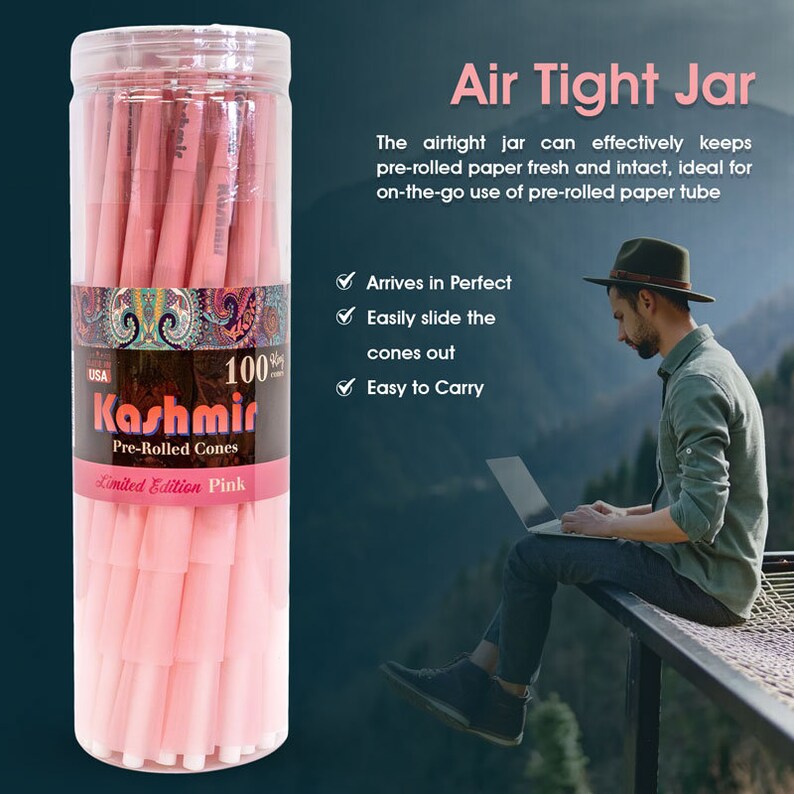 Pre Rolled Cones Pink Color Rolling Paper Cones King Size for Smooth