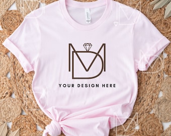 Light Pink Gildan 5000 Mockup, Unisex T-shirt Mock Up, T-Shirt Mockup, Flat Lay Mock up, T-Shirt Flat Lay, Tshirt Mockup, Tee Mockup