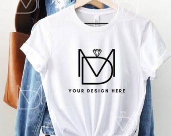 White Gildan 5000 Mockup, White Unisex T-shirt Mock Up, T-Shirt Mockup, Flat Lay Mock up, T-Shirt Flat Lay, Tshirt Mockup, Tee Mockup