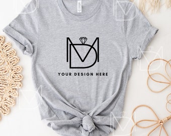Heather Grey Gildan 5000 Mockup, Grey Unisex T-shirt Mock Up, T-Shirt Mockup, Model Mockup, T-Shirt Flat Lay, Tshirt Mockup, Tee Mockup