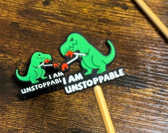Protectores de puntadas imparables de dinosaurio T-Rex Stitch Stoppers (juego de dos)