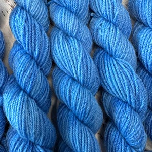 Baby Blue Skies  tonal hand-dyed yarn - dyed to order