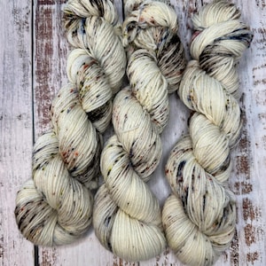 Snow Storm  - DK weight fine superwash merino Hand-dyed Yarn