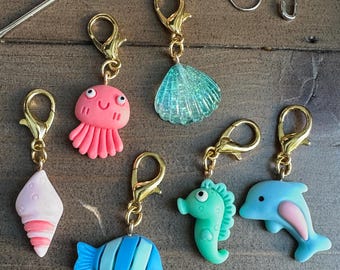 Sea Creatures stitch marker - 1 piece
