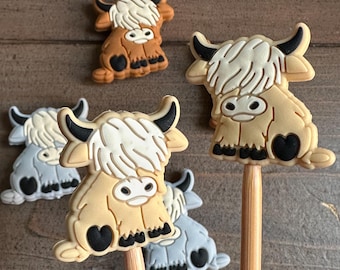 Highland  cow Stitch Stoppers Point Protectors - set of two