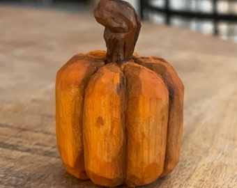 Custom Hand Carved Pumpkin- Small