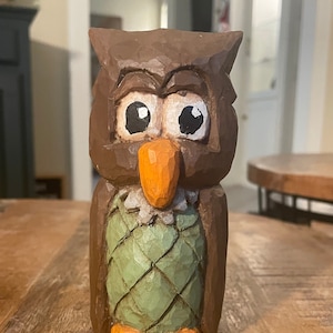 Custom Hand Carved Owl
