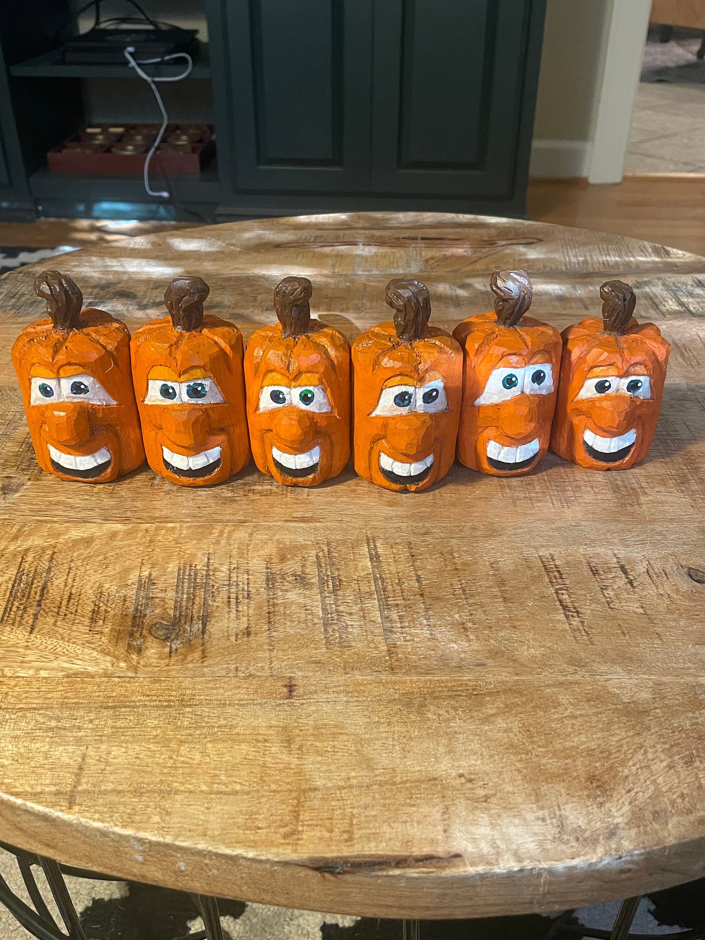 カスタム手彫り木製ジャック・オー・ランタン - Etsy 日本