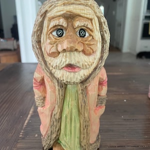 Custom Hand Carved full body santa 8 in.