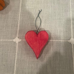 Hand carved heart ornament| Valentine’s Day gift