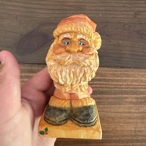 Hand carved Full figure Santa