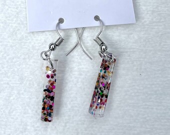 Resin glitter earrings