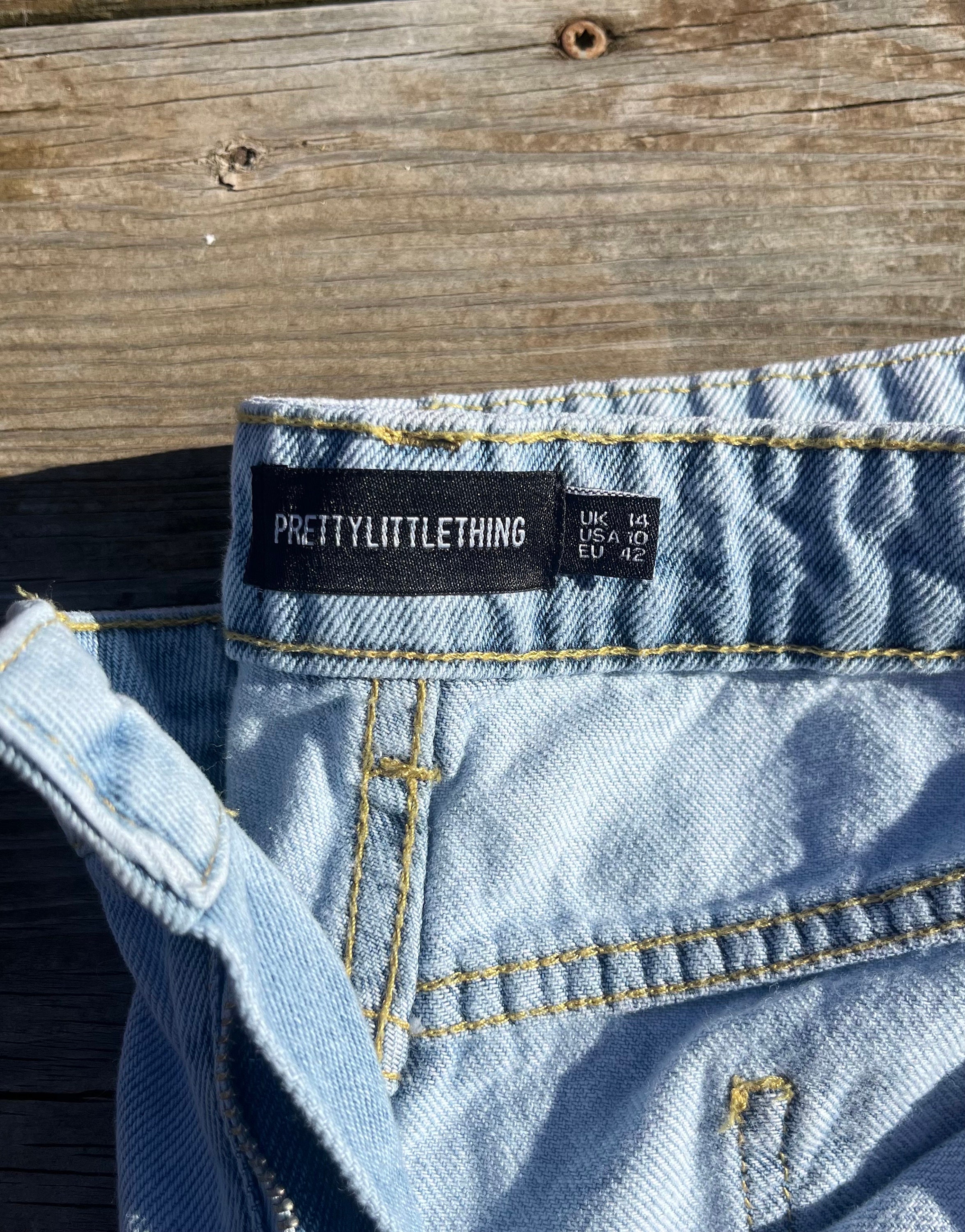 Handmade Star Patch Destroyed Split-hem Flared Jeans - US 10