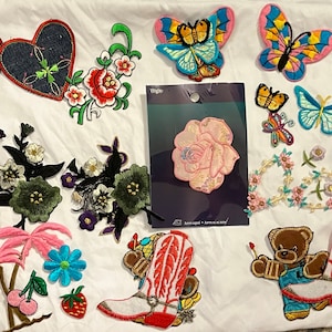 Flowers & Bugs Iron-On Patches, Hobby Lobby